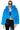 Front View Yeti Faux Fox Fur Coat In Blue