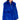 Front View Yeti Sharp Shoulder Faux Fur Coat In Blue