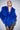 Extra View Yeti Sharp Shoulder Faux Fur Coat In Blue