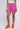 Front View Yoga Cross Front Ruched Biker Short In Pink