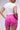 Extra View Yoga Cross Front Ruched Biker Short In Pink