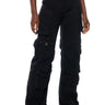 Front View You Know It Cargo Pants In Black