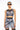 Extra View You Thought Wrong Denim Print Mesh Mini Skirt And Top Set