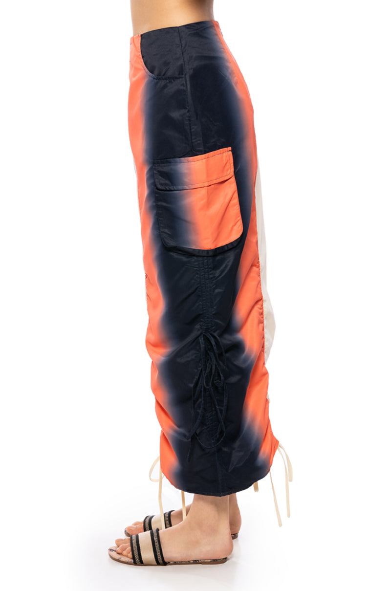 Extra View You Wish Colorblock Cargo Maxi Skirt view 17
