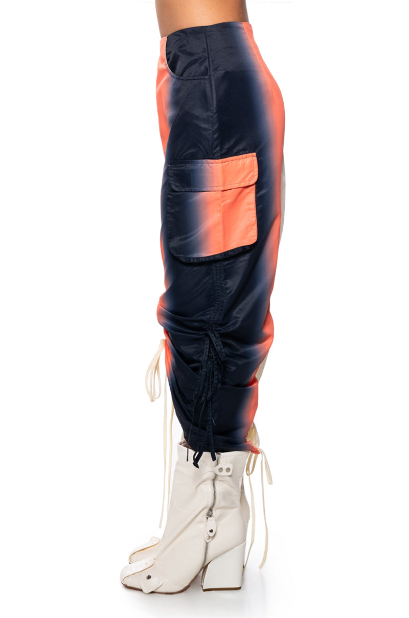 Extra View You Wish Colorblock Cargo Maxi Skirt