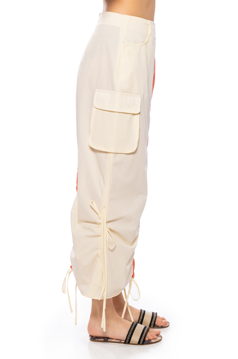 Extra View You Wish Colorblock Cargo Maxi Skirt