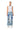 Extra View Your New Favorite Distressed Flared Jean Midi Skirt