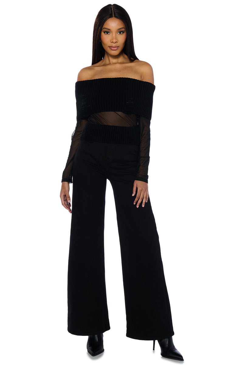 Back View Your New Type Off The Shoulder Sweater 2