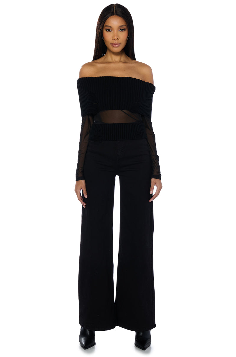 Extra View Your New Type Off The Shoulder Sweater 6