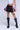 Front View Yours Truly Faux Leather Micro Mini Skort In Black