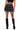 Front View Yours Truly Micro Mini Skort In Black