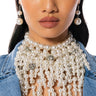 Front View Yours Truly Pearl Statement Necklace Set