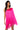 Front View Zasha One Shoulder Bandage With Fringe Mini Dress In Pink