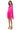 Back View Zasha One Shoulder Bandage With Fringe Mini Dress In Pink