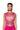 Side View Zelda Rhinestone Mesh Sleeveless Top In Fuchsia