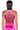 Full View Zelda Rhinestone Mesh Sleeveless Top In Fuchsia