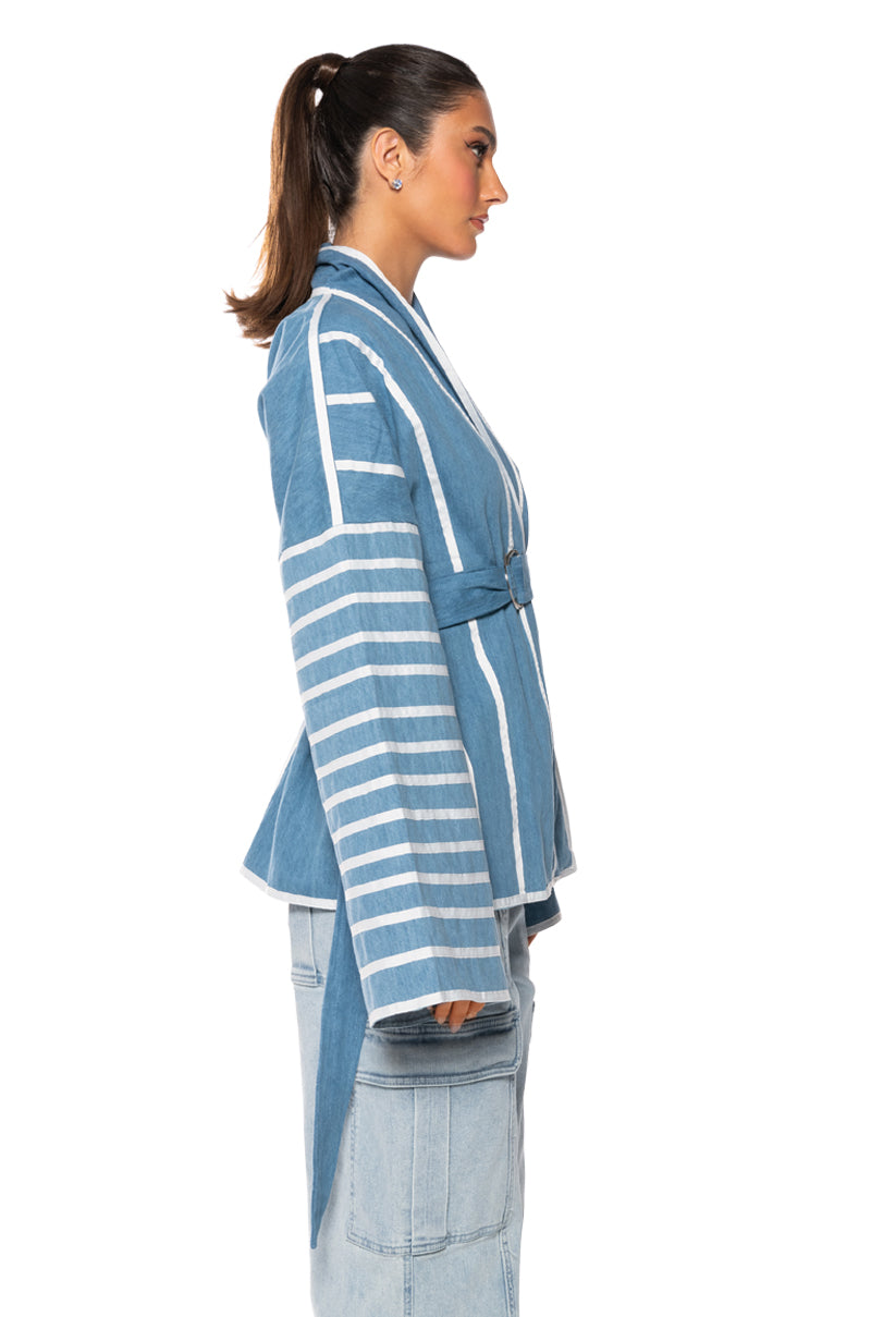 Full View Zen Denim Kimono Jacket