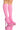 Front View Zero Gravity Mid Calf Knit Chunky Boot In Pink