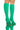 Front View Zero Gravity Mid Calf Knit Stiletto Heel Boot In Green