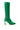 Side View Zero Gravity Mid Calf Knit Stiletto Heel Boot In Green