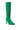 Back View Zero Gravity Mid Calf Knit Stiletto Heel Boot In Green