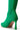 Full View Zero Gravity Mid Calf Knit Stiletto Heel Boot In Green