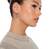 Front View Zip It Hoop Earring