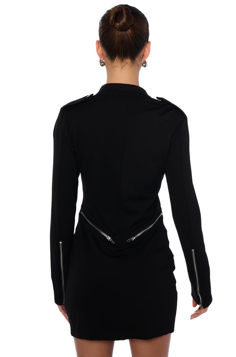 Full View Zip Me Up Knit Mini Dress 4