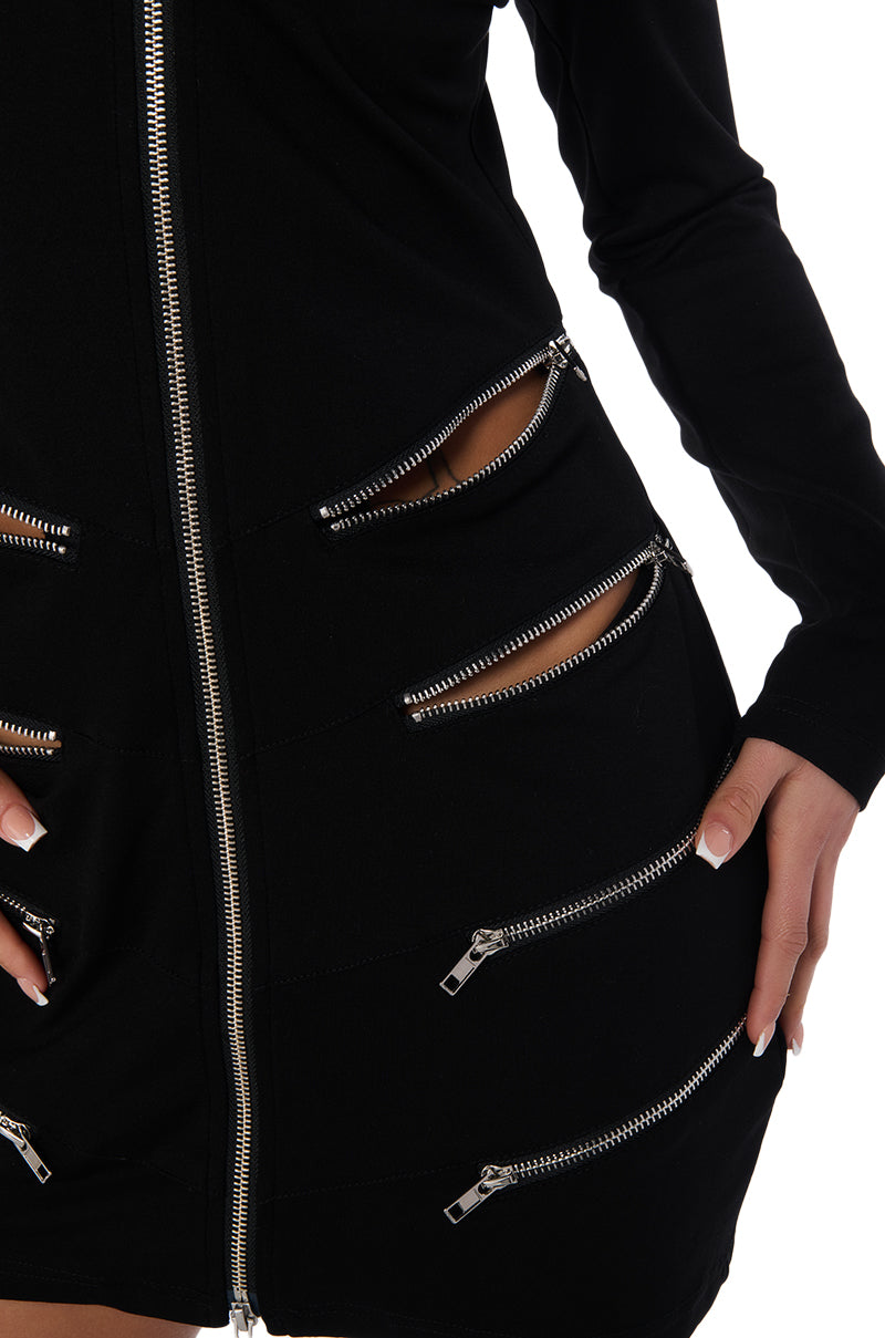 Extra View Zip Me Up Knit Mini Dress 5