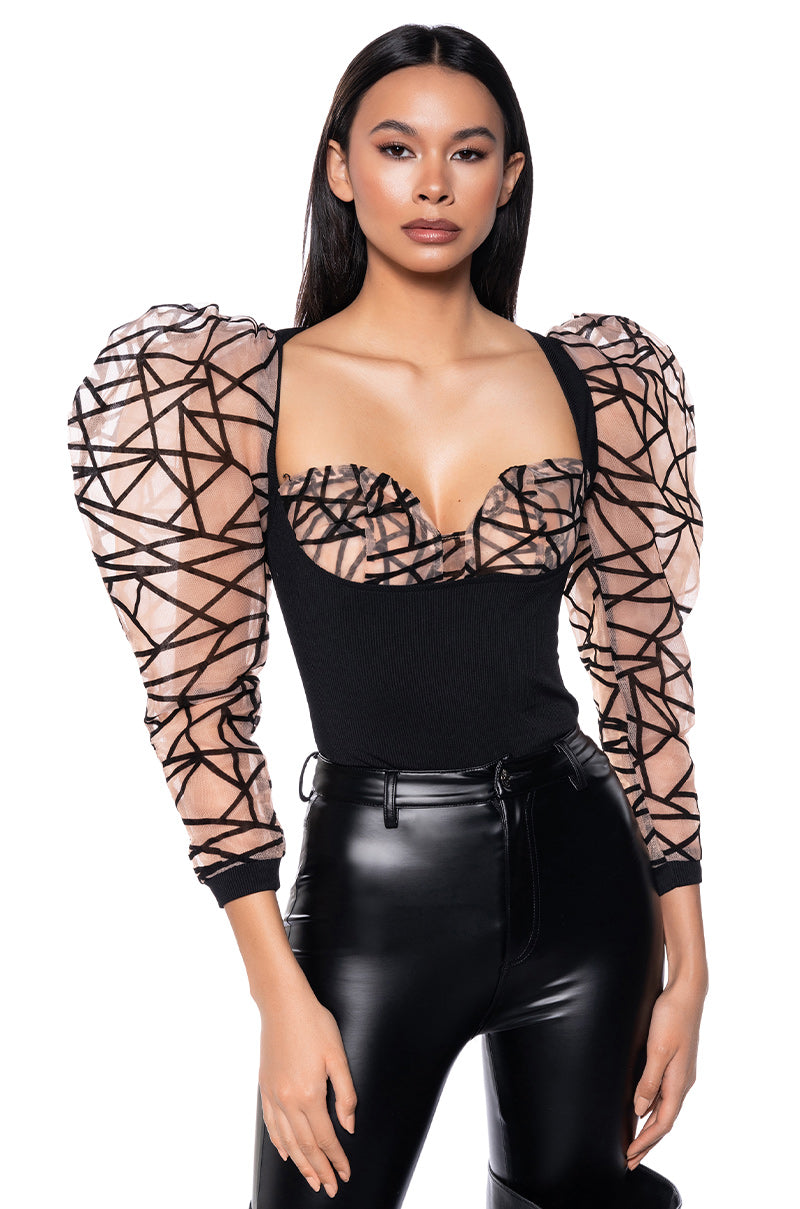 ZOE PUFF SLEEVE TOP view 0