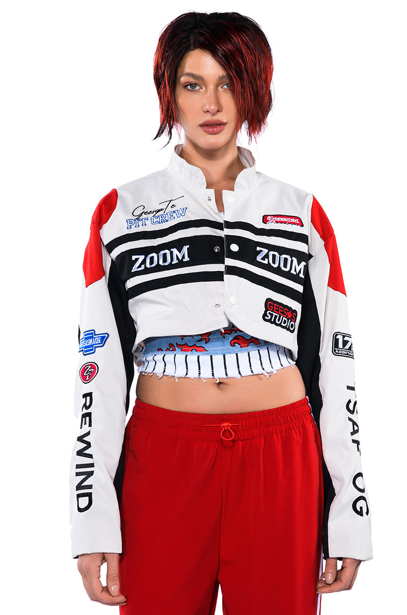 Extra View Zoom Zoom Two In One Bomber Skirt Set