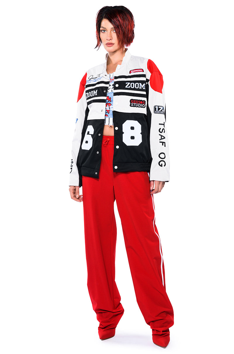 Extra View Zoom Zoom Two In One Bomber Skirt Set