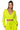 Front View Zumi Cropped Wrap Front Hoodie In Lime