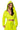 Side View Zumi Cropped Wrap Front Hoodie In Lime