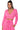 Side View Zumi Cropped Wrap Front Hoodie In Pink