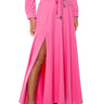 Front View Zumi Maxi Skirt In Pink