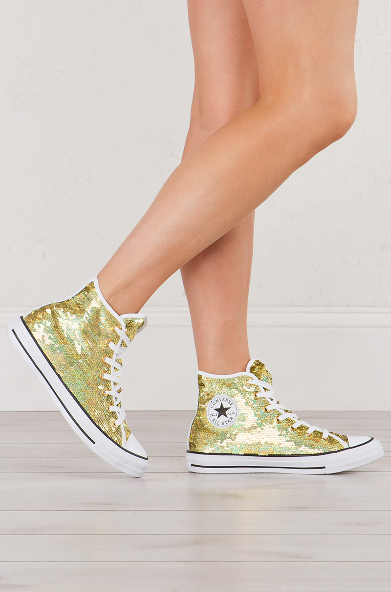 gold sequin converse shoes
