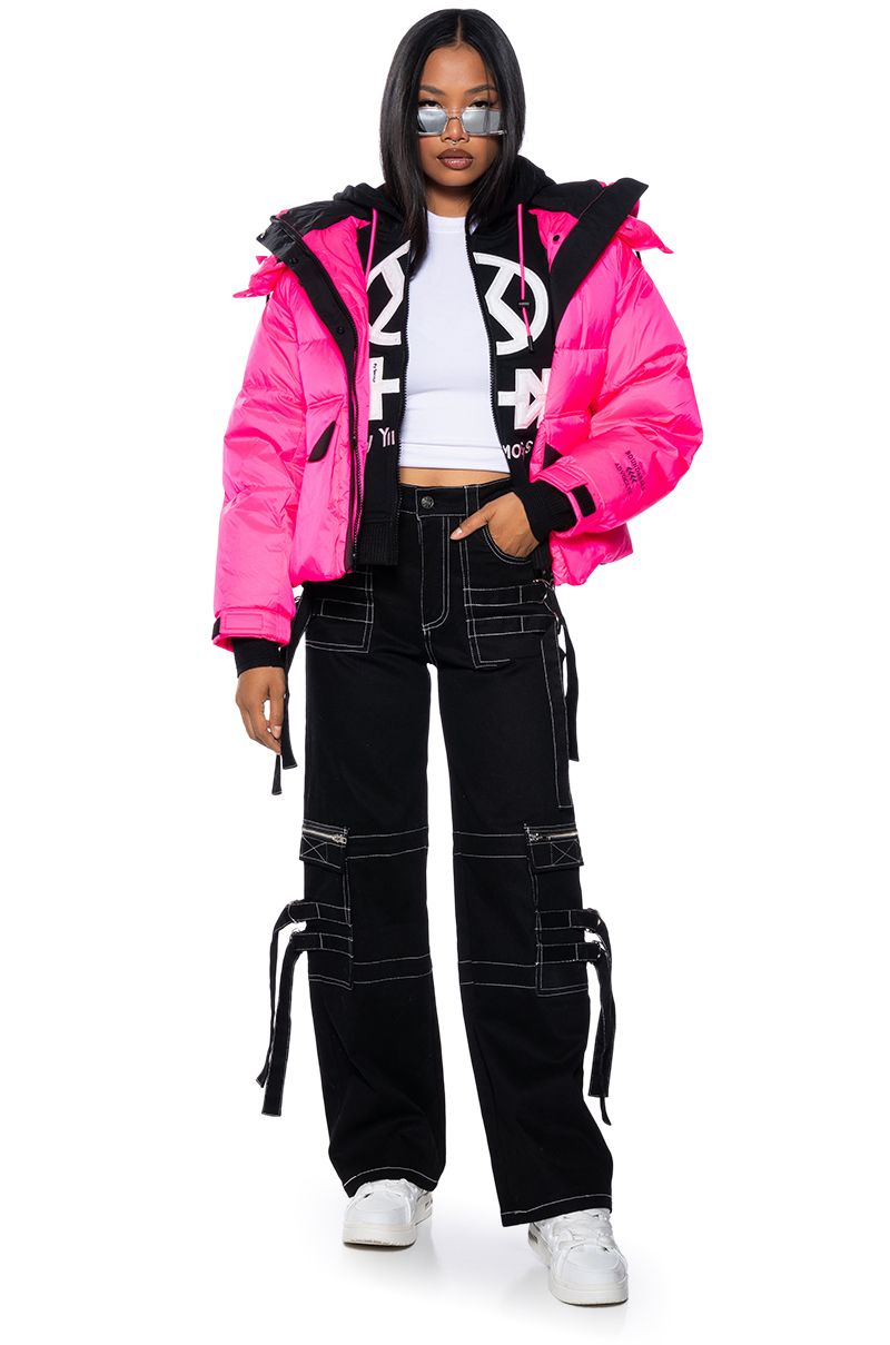 Freestyle Fleece Lined Ski Suit in Fuchsia Pink