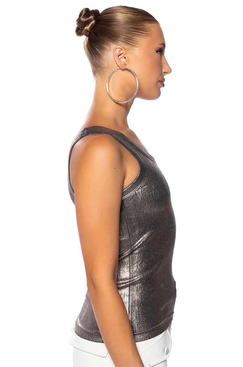 MELTED METALS BASIC LOUNGE TANK IN ANTHRACITE