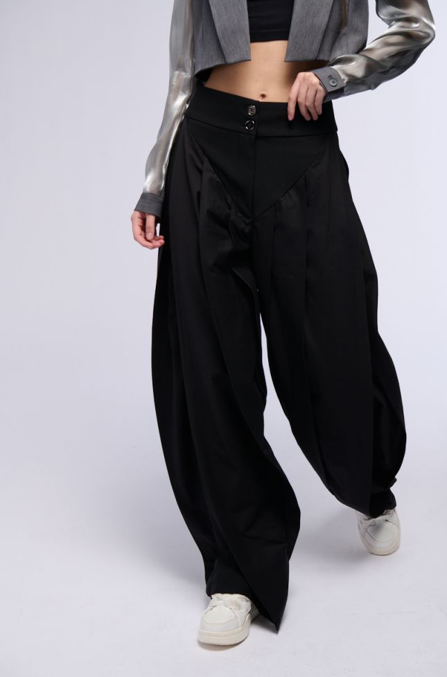 Extra View Amber Wide Leg Pleated Trouser Pant