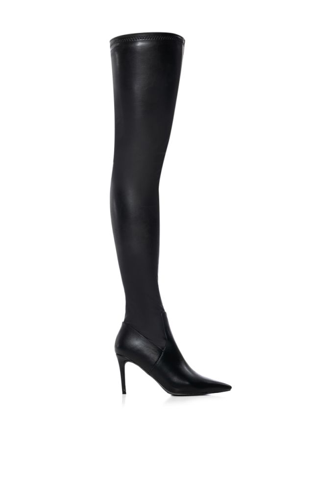 Patent Leather Gothic Chain Black Boots from KoKo Fashion