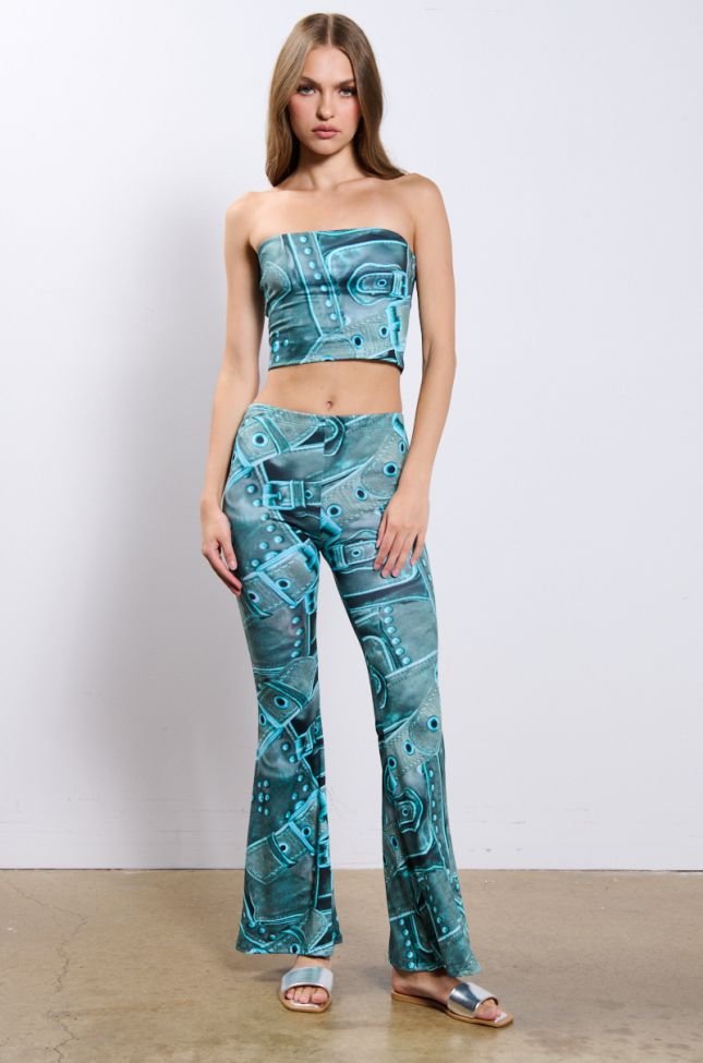 Full View Buckle Up Flare Pant