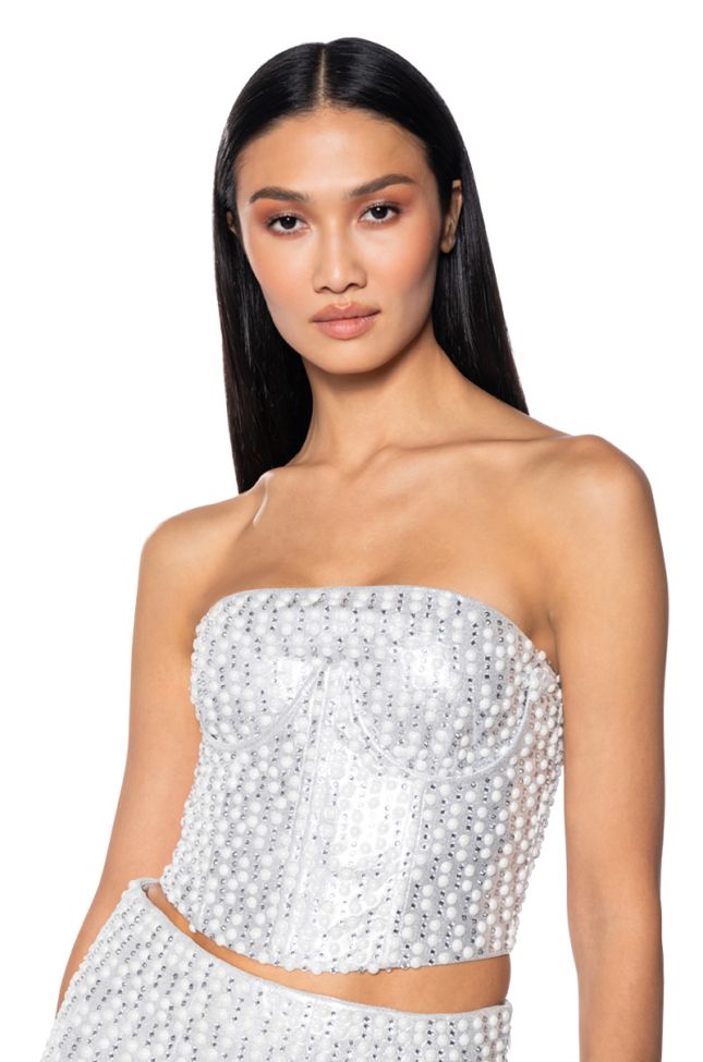 Side View Celebrate Me Embellished Tube Top