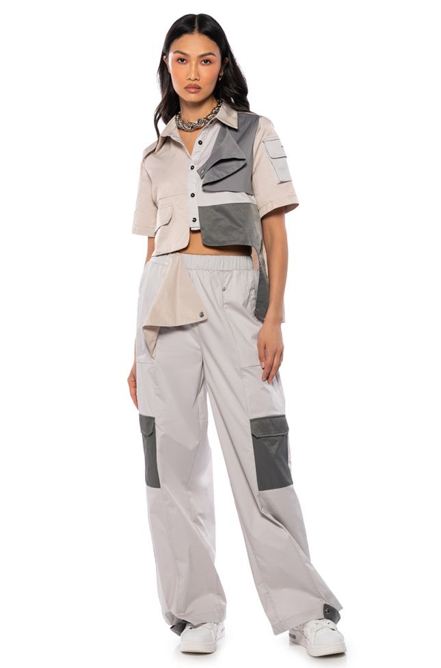 Side View Charlee Asymmetrical Utility Pant