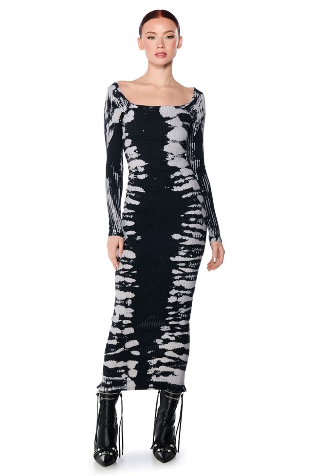 Front View Chill Vibes Tie Dye Midi Dress