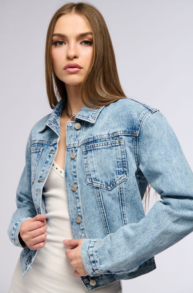 Side View Easy Does It Everyday Denim Jacket