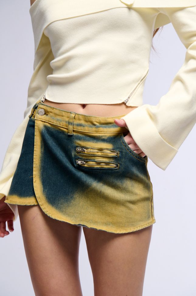 Full View Echo Denim Mini Skirt