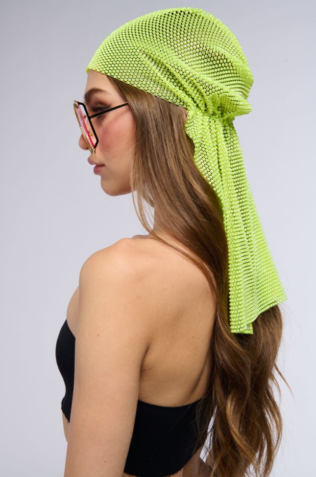 Front View I Lime You Rhinestone Hair Net