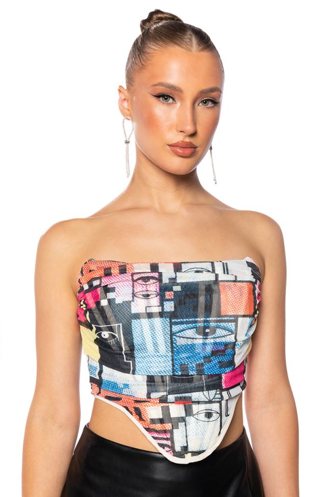 Front View Kit Printed Corset