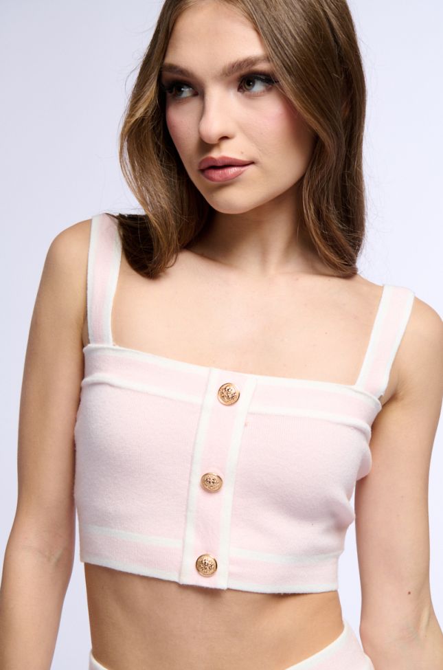 Side View Leighton Sweater Knit Bralette In Pink